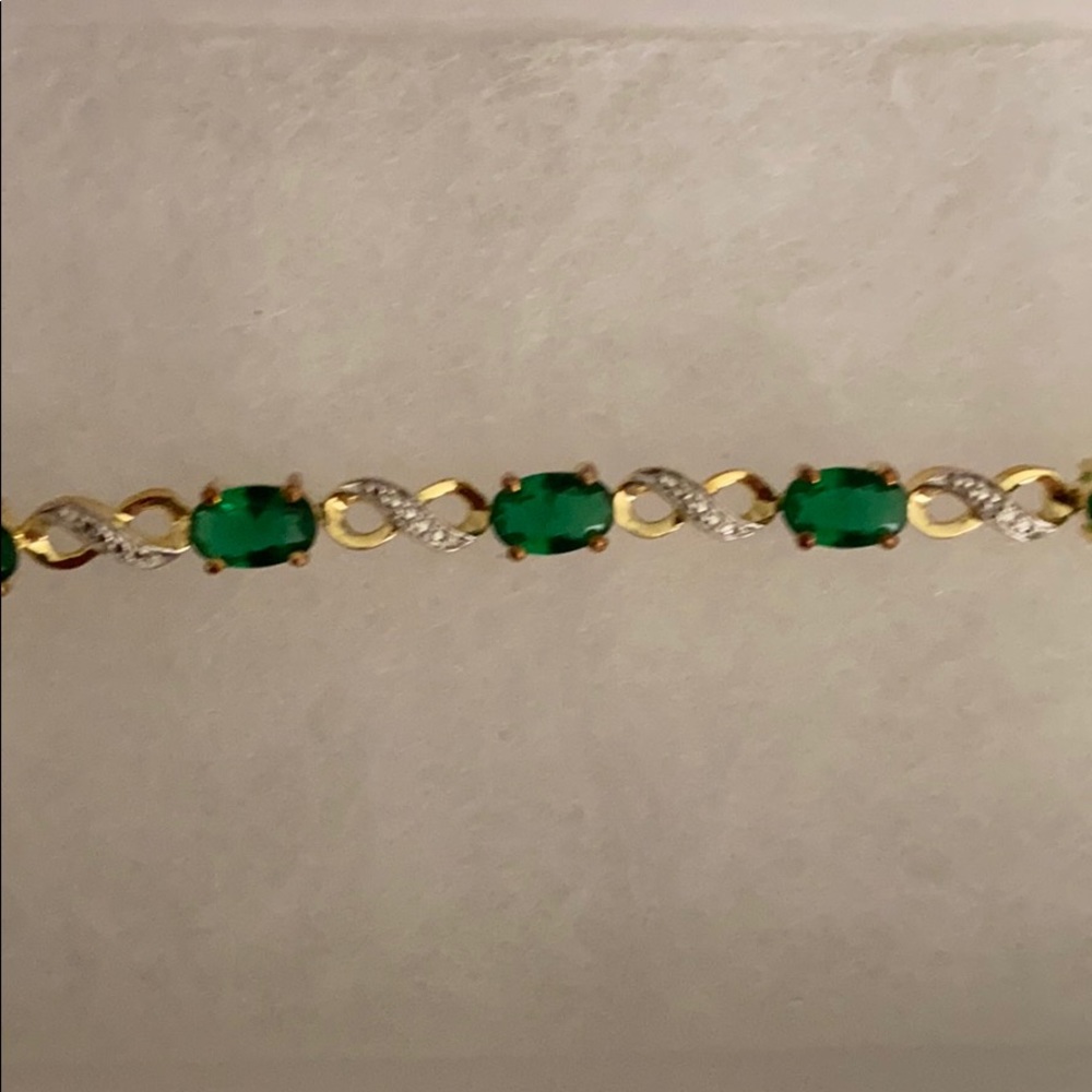 Emerald Infinity Bracelet